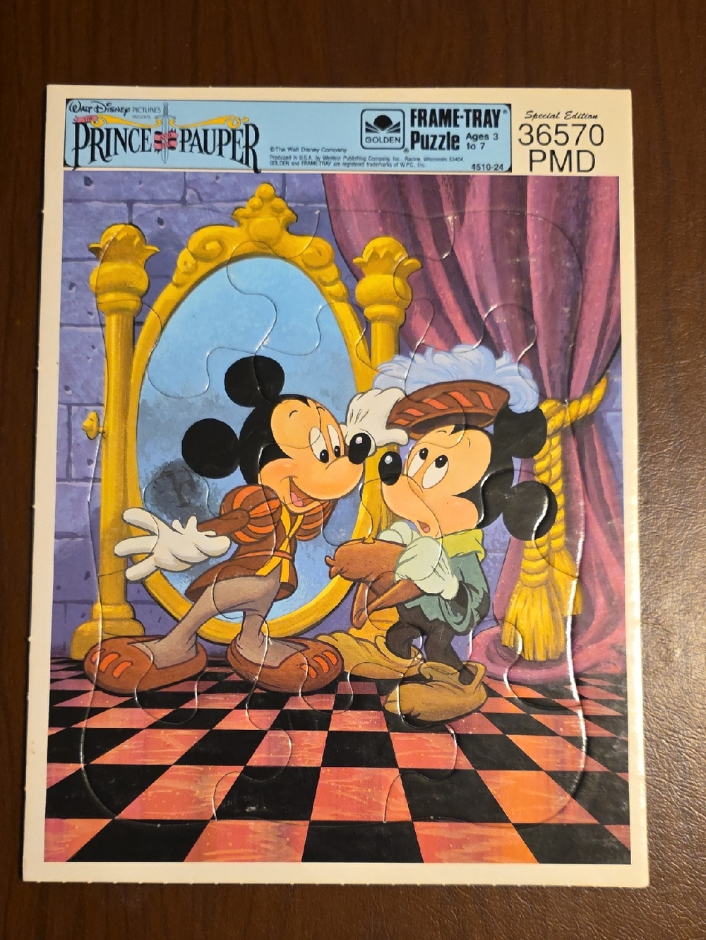 Mickey Mouse Puzzle by Disney Prince And The Pauper Retro Vintage